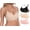 Black+Apricot+Pink, variant on Jelly Bras for Women No Underwire Full Coverage Bralettes V-Neck Wirefree Lingerie Sports Bra Pack of 3 Black+Coffee+Red L