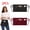 Black and Red, variant on HonorHut 2 Pack Half Waist Server Aprons with 3 Pockets Long Waist Strap Pinafore Waterproof Soft Apron for Servers Waiter Waitress Red
