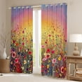 thumbnail image 2 of Manfei Spring Graden Black Out Curtains for Boys Girls,Abstract Gradient Curtains Pack of 2 (42x63 Each),Botanical Plants Bedroom Curtains,Lightweight Room Decor, 2 of 6
