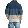thumbnail image 3 of Mens Polo Shirts Waffle Knit Color Block Long Sleeve Golf Shirt Casual Loose Fit Lightweight Pullover Tops, 3 of 3