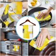thumbnail image 3 of Yellow Gray 1 Pack Kitchen Towel, Water Absorbent Dish Towel, Oil Painting Abstract Modern Geometric Decorative Hand Towels - Quick Drying Cloth for Cooking Baking, 18x28 Inch, 3 of 8