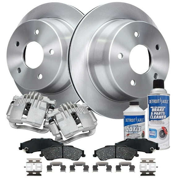 Detroit Axle - Rear Brakes and Rotors Brake Pads Brake Calipers Replacement for Chevy Blazer GMC Jimmy