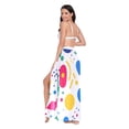 thumbnail image 3 of FORMRS Womens Long Sarong Beach Wrap Semi-Sheer Bikini Skirt Bathing Swimsuit Cover Up, Colorful Round, 3 of 7