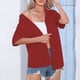thumbnail image 5 of ICHUANYI Clearance Fashion Woman Causal Button Solid Blouse Short Sleeve T-Shirt Summer Tops(Red, M) ICHUANYI WER2023080707637, 5 of 8