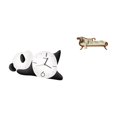 thumbnail image 1 of Moderno Y Bonito Reloj De Pared De Panda Y Sofá Cama De Madera En Miniatura, Muebles De Bricolaje Para Sala De Estar Y Decoración De Casa De Muñecas 1/12, Práctico Y Resistente Para El Hogar., 1 of 8