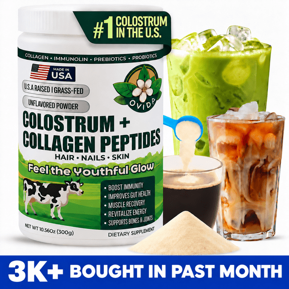 Premium Bovine Colostrum Collagen Peptides Powder (30 Servings)