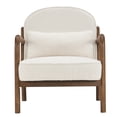 thumbnail image 5 of Inspire MidCentury Modern Boucle Fabric Accent Chair Fabric White Walnut, 5 of 6