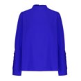 thumbnail image 5 of RYRJJ Womens Dressy Casual Blouse Mock Neck Puff Long Sleeve Tops Elegant Button Cuffs Pullover Shirts Business Work Blouses(Blue,M), 5 of 6