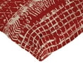 thumbnail image 4 of Jordan Manufacturing 18" x 17" Everest Caramel Red Ikat Rectangular Tufted Outdoor Wicker Seat Cushion with Ties (2 Pack), 4 of 10