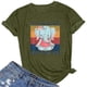 thumbnail image 2 of Tops de Mujer Camisas Casuales Blusas Moda Impreso Cuello Redondo Manga Corta Suelto Odeerbi ODB152885, 2 of 5