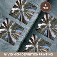 thumbnail image 6 of 3drose, Fresh Snow Coating the Trunk of This Forest Giant., Set of 4 Ceramic Tile Coasters, 6 of 7