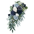 thumbnail image 1 of facefd Bouquets de Mariage Élégants pour Mariée en Forme de Cascade Décor Fait Main Bleu, 1 of 5