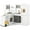 White, variant on Costway Corner Kitchen with Lights and Sounds Interactive Wooden Playset Toy Kitchen Set White