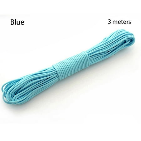 

3/5/10 Meters Hot 550LB 6 colors 7Strands Paracord Cords Camp Glow Paracords Survival Paracord Lanyard Ropes Luminous Rope BLUE 3 METERS