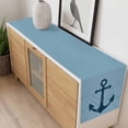 thumbnail image 4 of Anchor Coastal Table Runner - 108 Inch Long, Kitchen Dining Table Runner Dresser Scarves, Nautical Navy Blue Ocean Summer Farmhouse Decor for Coffee Tables Wedding Party Banquet, 4 of 8