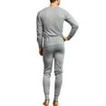 thumbnail image 4 of Men's 100% Cotton 2-Pc Long Thermal Underwear, Heather Grey M, 1 Set, 4 of 4
