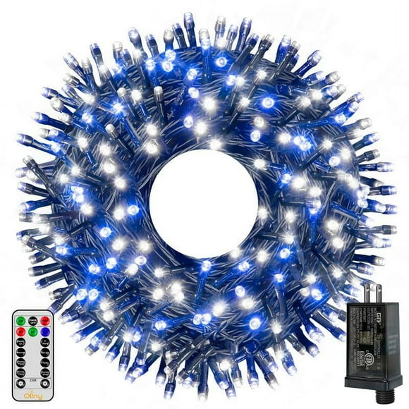 Luces navideñas Ollny 500 LED de 50 m con temporizador remoto de 8 modos IP44