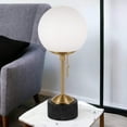 thumbnail image 7 of HomeRoots 524357 18 in. Marble Globe Table Lamp with White Globe Shade Black & Gold, 7 of 7