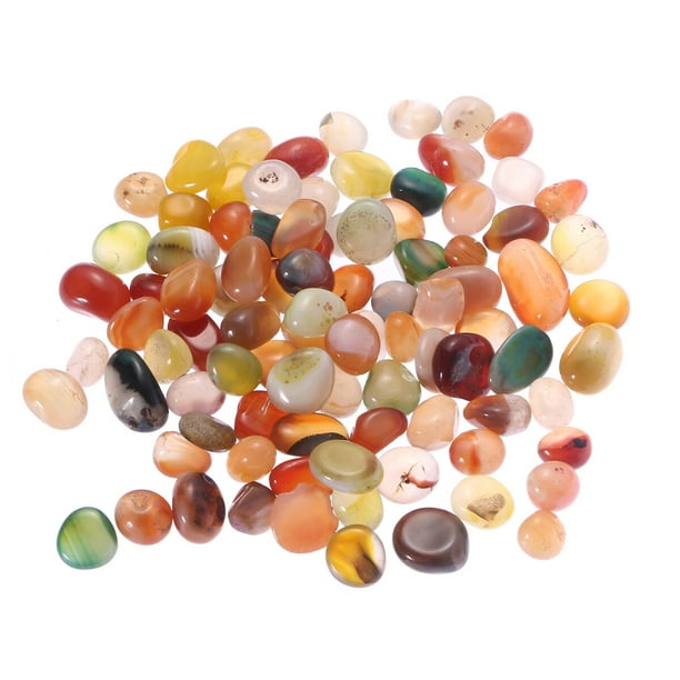 500 g Piedras decorativas 0.5-1 cm Redondeadas Piedras naturales de río Pecera Paisajismo Adoquines Piedra decorativa - Colorido