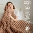 thumbnail image 6 of Regency Heights Twin/Twin XL Size Comforter Set, Fluffy Ribbed Plush Comforter Set, 2-Piece Bedding Set, Brown, 6 of 7