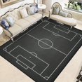thumbnail image 1 of Soccer Field Chalked Blackboard Area Rug, Football Stadium Board Print Carpet, Indoor Non-Slip Rugs, Machine Washable Breathable Durable Carpet for Front Entrance Floor Decor 4x8ft, 1 of 6