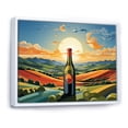 thumbnail image 2 of Designart "Wine Bottles Amidst Italian Landscapes II" Food & Beverage Framed Wall Art - Traditional Red Wine Living Room Framed Canvas Art, 2 of 6