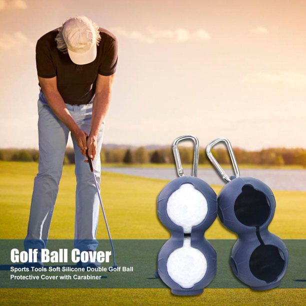 Herramientas deportivas cubierta de pelota de golf cubierta protectora de pelota de golf de silicona con mosquetón