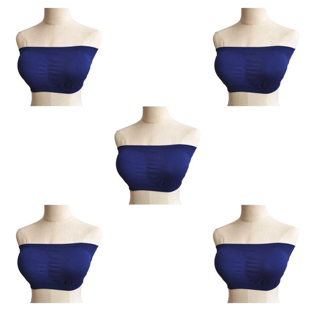 Sonducket Sujetador inalámbrico Sujetadores sin tirantes Busto Bandeau Ropa interior acolchada Estilo básico Vestido de noche Ropa con hombros Type2 NO2