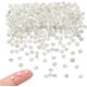thumbnail image 1 of 292 cuentas de piedra lunar blanca natural de 4 mm, facetadas y redondas, para hacer joyas DIY., 1 of 9