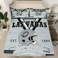 thumbnail image 2 of Manfei Las Vagas Bed Sheets Set Queen Size,Football City Bedding Sets Queen Size,Gray Black Bed Sheets Queen,Super Cozy Room Decor,4pcs, 2 of 7