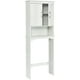 thumbnail image 3 of Costway Mueble salva espacio arriba del inodoro, organizador baño con 3 repisas, estante baño con repisa interna regulable repisa abierta y doble puertas (blanco), 3 of 5