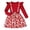Red, variant on Girls Dresses Size 6 Long Sleeve Girls Floral Print Dress Long Sleeves and Layered Skirt Two Piece Casual Party Wear Pink Size 2-3 Years