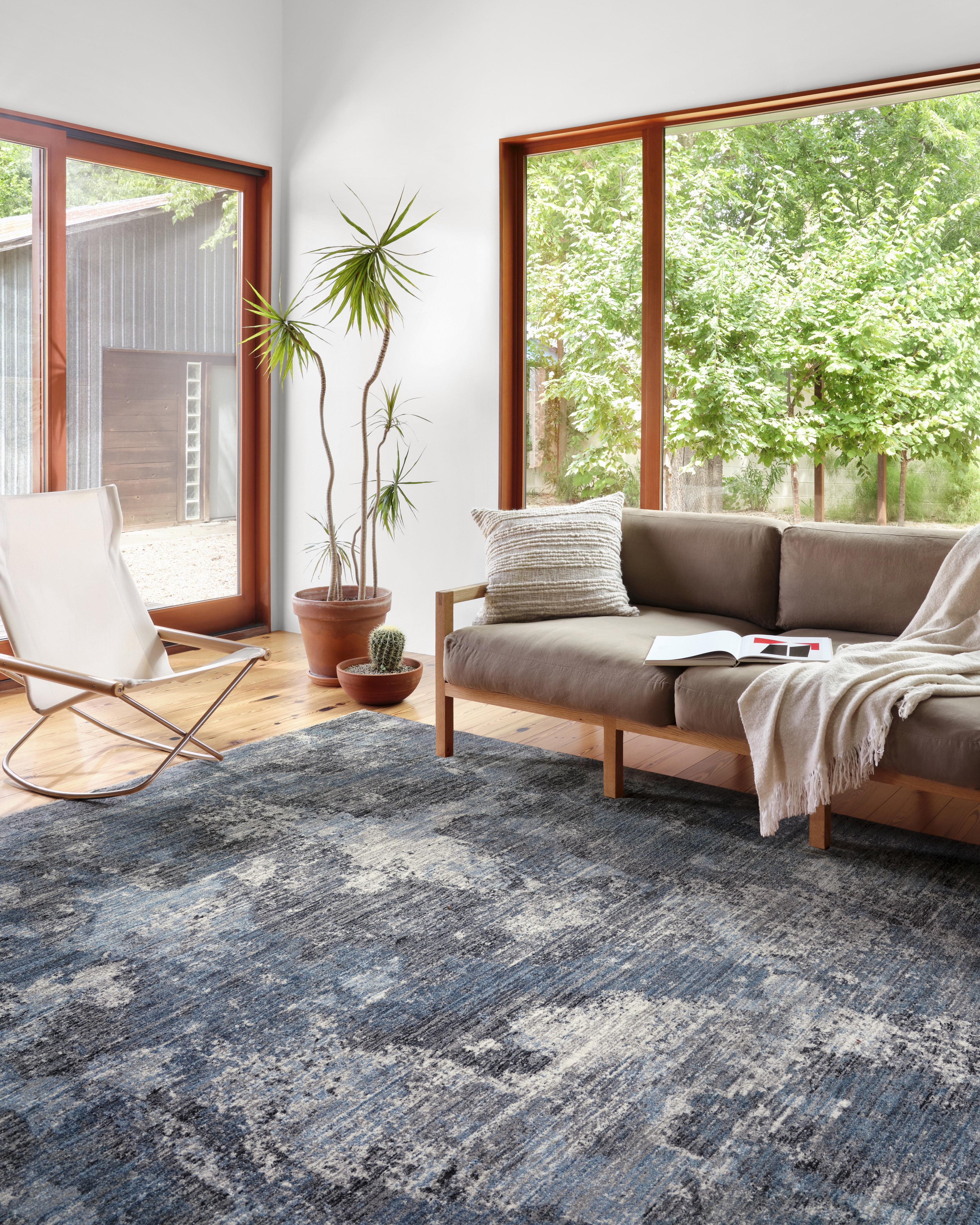 Loloi Samra SAM-05 Dove / Sky Abstract Area Rug 7'-10" x 10'