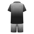 thumbnail image 5 of BSDJILFG 50% Clearance Off,Pajamas for Men Casual Lounge Sets Short Sleeve Lapel Button Down Blouse Turndown Button Comfy Breathable Soft Satin Silky Tops And Bermuda Shorts Loungewear Sleepwear, 5 of 5