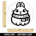 thumbnail image 2 of Plump Bunny Wearing Winter Scarf Rubber Stamp for Scrapbooking Crafting Stamping - Mini 1/2 Inch, 2 of 7