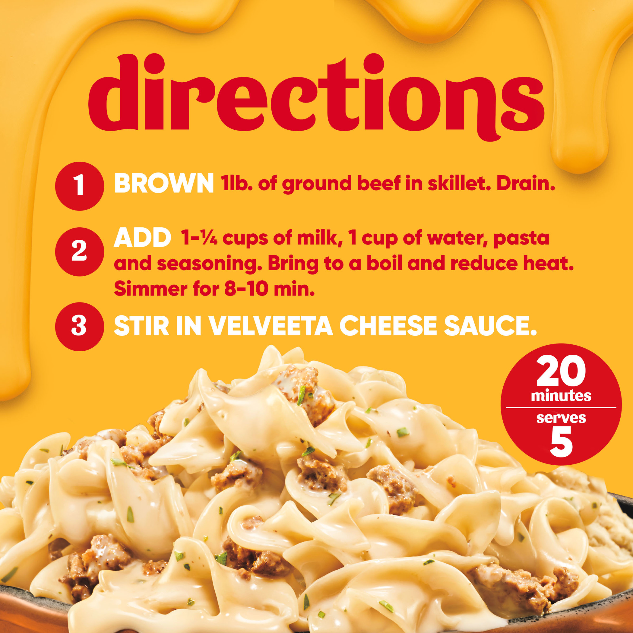 Velveeta Skillets Creamy Beef Stroganoff Pasta Dinner Kit, 11.6 oz Box - image 5 of 13