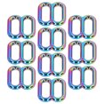 thumbnail image 2 of 10Pcs 8 Forme Boucle Taille Multi Select Métal Opération Simple Finition Fine Boucle Réglable20mm / 0.8in, 2 of 14
