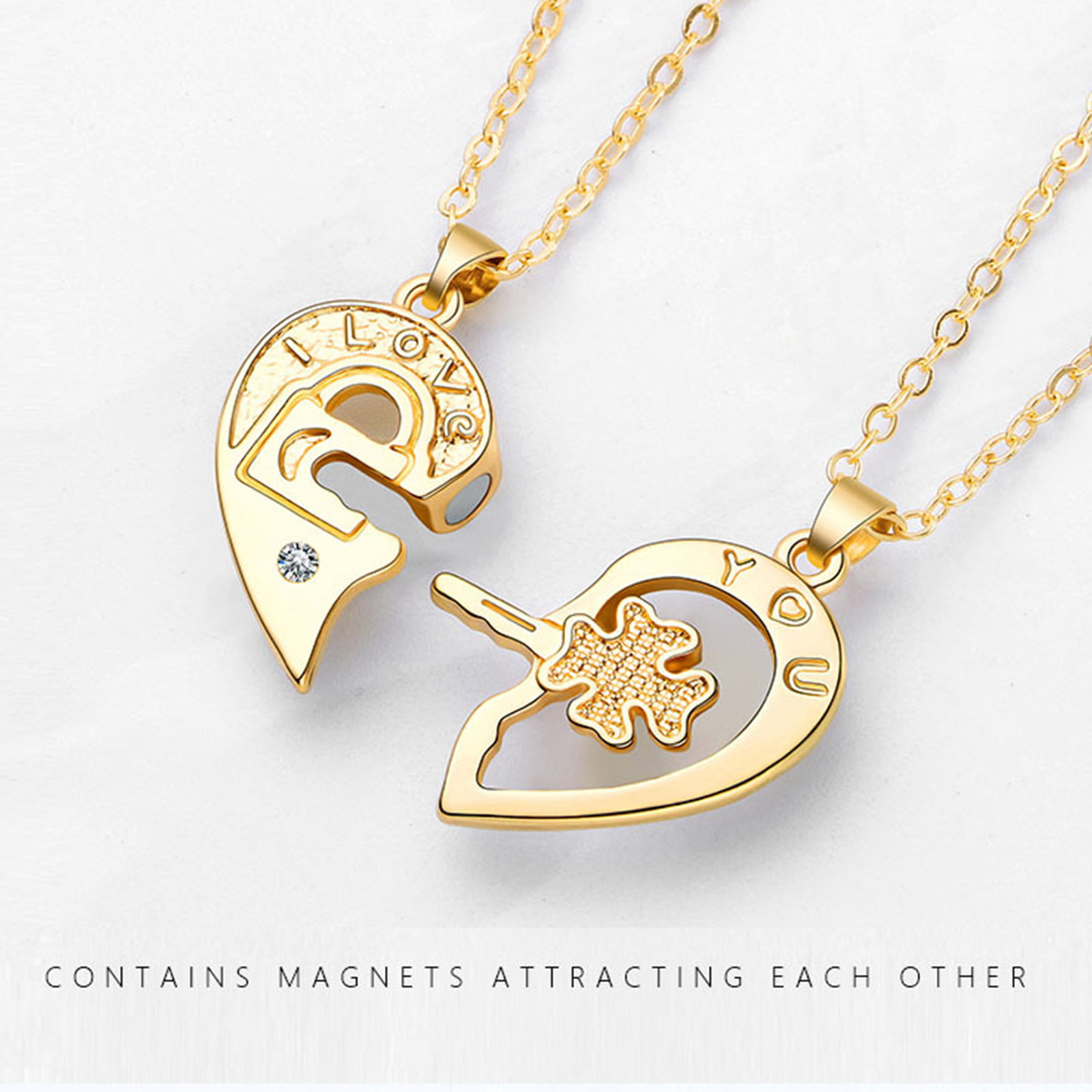 Dropship 8Pcs Matching Necklaces For Couple And Morse Code Bracelets Set Couples  Gifts For Him And Her Couple Heart Magnet Necklace Valentine's Day Gift to  Sell Online at a Lower Price