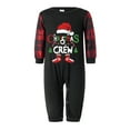 thumbnail image 2 of BSongo Family Matching Christmas Pajamas Set, Long Sleeve Letters Print T-shirt with Plaid Pants Sleepwear Loungewear, 2 of 6