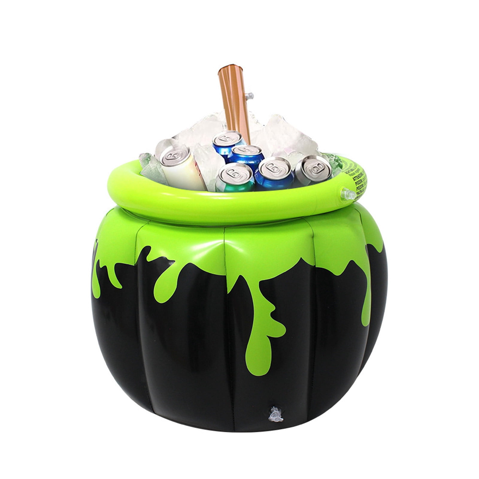 NWOKYZGH Giant Black Inflatable Cauldron Kettle Halloween Cooler, Large Drink Holder for Parties