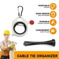 thumbnail image 3 of Plastic Wire Zip Tie Carrier Holder Grabber Organizer Keychain for Keeping Wires Tidy, 3 of 8