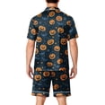 thumbnail image 4 of Pumpkin Pajamas Men Matching Halloween Pajamas Halloween Pjs Halloween Pajamas Men Cute Halloween Pajamas for Men Men 2 Piece Halloween Pajamas Outfits Pumpkin Print Short Sleeve, Yellow, 2XL, 4 of 4
