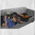thumbnail image 6 of Scotland Soft Flannel Fleece Throw Blanket, Edinburgh Skylines Building and Castle at Dusk Cityscape National Landmark, Cozy Plush for Indoor and Outdoor Use, 50" x 60", Multicolor, by Ambesonne, 6 of 6