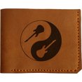 thumbnail image 1 of Men's Yin Yang Guitar Handmade Natural Genuine Pull-up Leather Wallet, 1 of 1