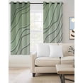 thumbnail image 2 of Sage Green Ombre Blackout Curtains 54 Inches Long for Bedroom, Modern Geometric Abstract Art Aesthetics Thermal Insulated Room Darkening Black Out Window Curtain Panels Grommet Drapes for Living Room, 2 of 8