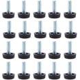 thumbnail image 1 of Juego de 20 pies niveladores para muebles: M8 x 24 mm, protectores de patas de mesa ajustables con varilla roscada, pie nivelador para muebles atornillado, 1 of 6