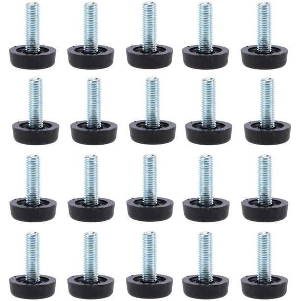 20 Pack Furniture Leveling Feet M8 x 24mm, Adjustable Table Leg
