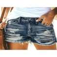 thumbnail image 1 of Short en Jean Déchiré Taille Haute pour Femme d'Été, 1 of 6