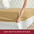 thumbnail image 4 of Mellanni Fitted Sheet with up to 16 inch Deep Pocket, Soft Microfiber, 1 Piece Twin, Gold, 4 of 7