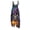 #01Black, variant on Women Linen Overalls Casual Halloween Loose Fit Jumpsuits Boho Bib Pants Rainbow Starry Witch Flame Deer Print Pink S